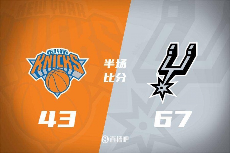  花了？馬刺半場4人得分上雙67-43領(lǐng)先尼克斯24分 唐斯19分