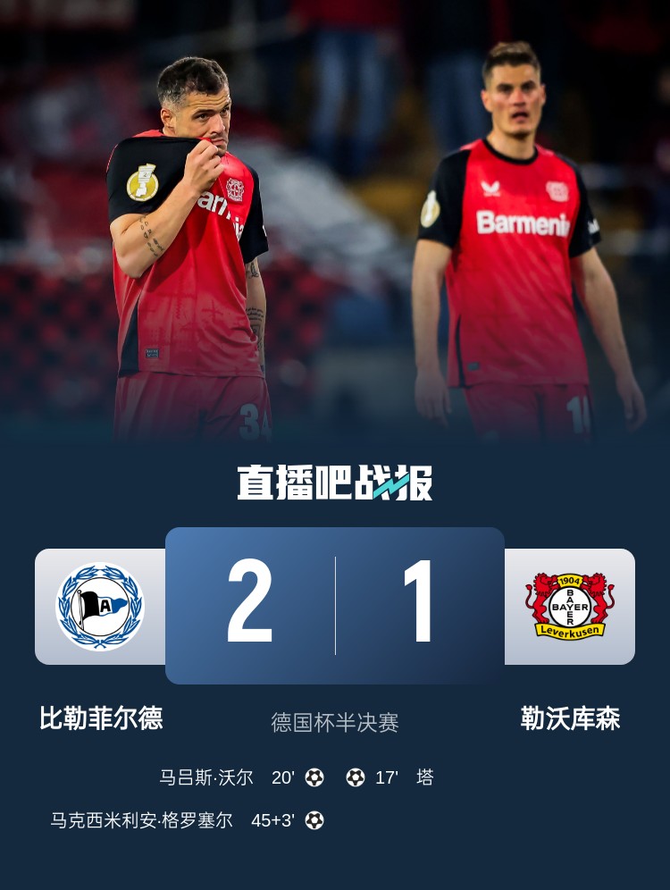  比勒菲爾德是史上第4支晉級(jí)德國(guó)杯決賽的德丙球隊(duì)，此前3隊(duì)未奪冠